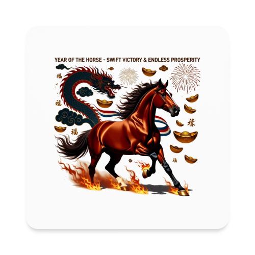 Year of the Horse Victory T Shirt, Lunar New Year - Square Magnet