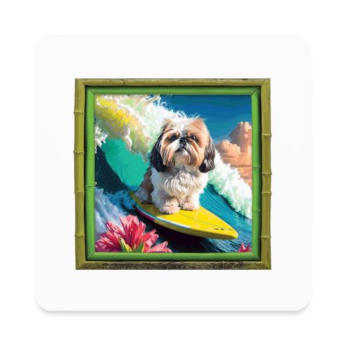 Shih Tzu Bamboo - Square Magnet