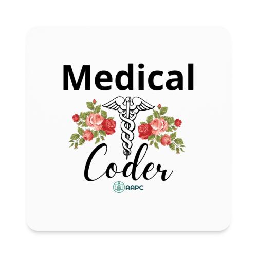 Medical Coder Rose Clothing AAPC - Square Magnet