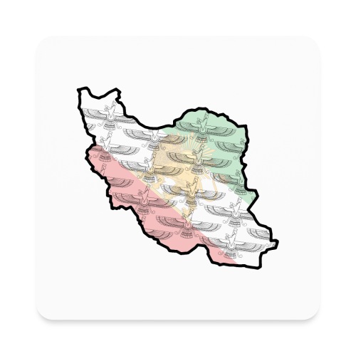 Iran Flag Faravahar - Square Magnet