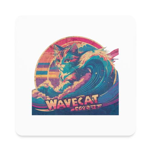 Vintage Wavecat - Square Magnet