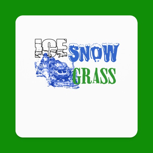 Ice Snow or Grass - Square Magnet