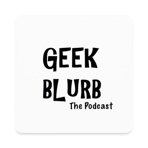 Geek Blurb (Transparent, Black Logo) - Square Magnet