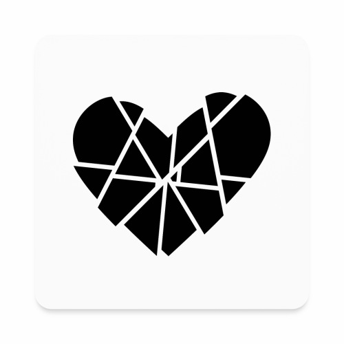 Heart Broken Shards Anti Valentine's Day - Square Magnet