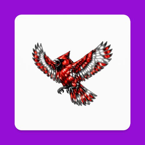 Cardinal in Flight - Square Magnet