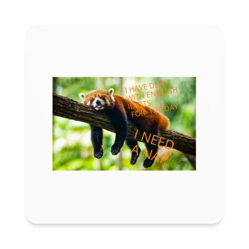 Fox napping meme - Square Magnet