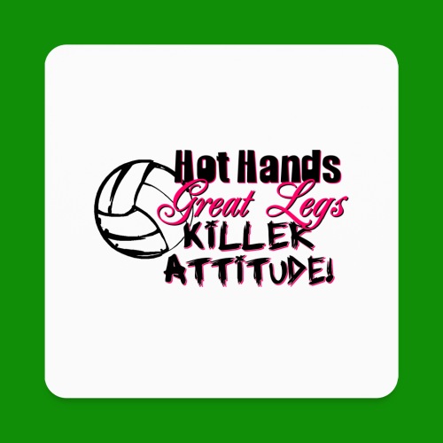 Hot Hands Volleyball - Square Magnet