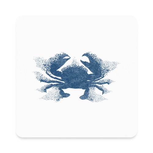South Carolina Crab in Blue - Square Magnet