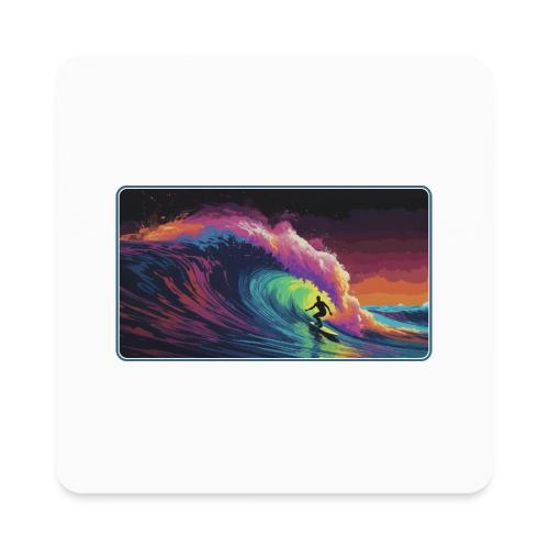 Rainbow Lava Ride - Square Magnet
