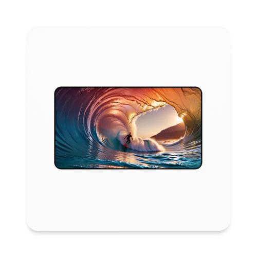 Biggest Barrel Wave - Square Magnet