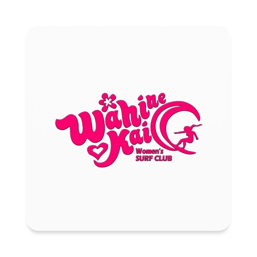 Wahine Kai Logo pink - Square Magnet
