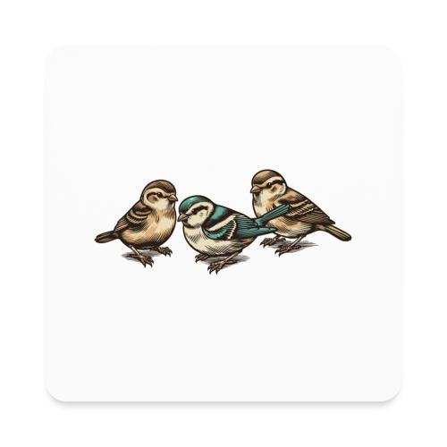 Three Little Birds - Square Magnet