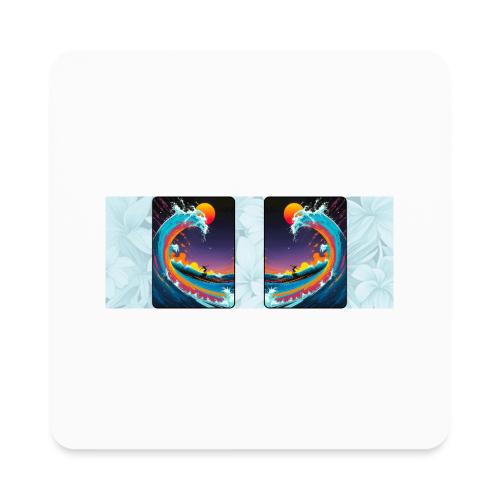 Sunshine Surfing - Square Magnet