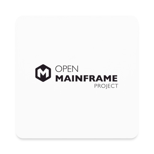 Open Mainframe Project - Black Logo - Square Magnet