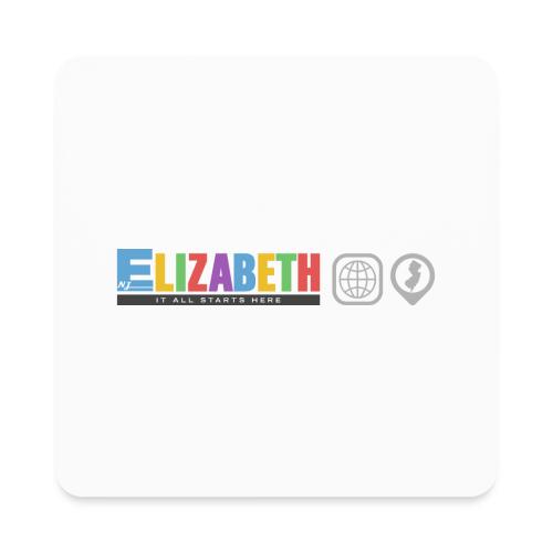 Elizabeth It All Starts Here Logo Traveler NJ - Square Magnet
