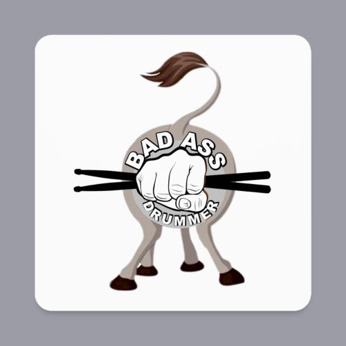 Bad Ass Drummer - Square Magnet