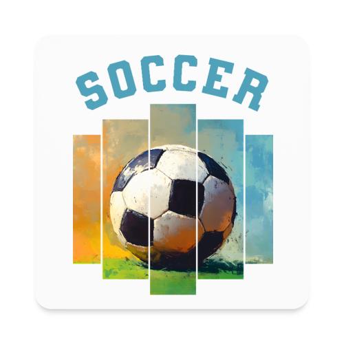 Soccer Ball Vibes - Square Magnet