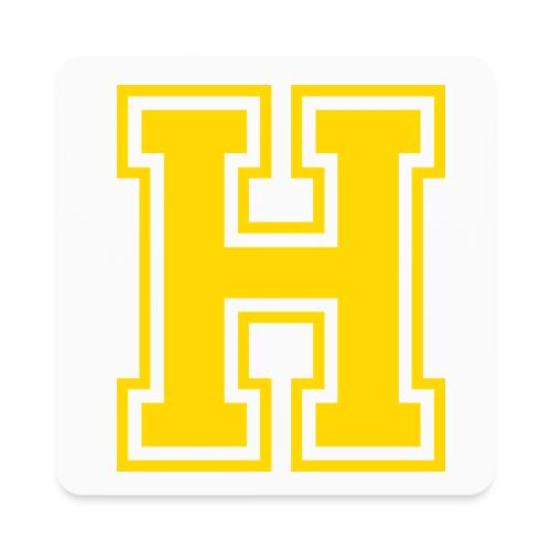 Letter H – Capital Athletic Alphabet Monogram - Square Magnet