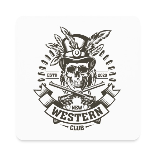 western club skull - Square Magnet