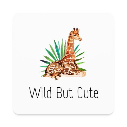 Wild but cute giraffe - Square Magnet