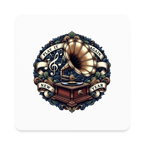 Ornate Phonograph T-Shirt - Square Magnet