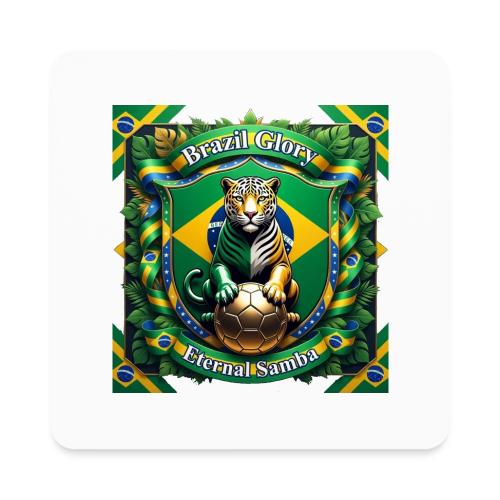 Brazil Jaguar Glory T-Shirt, Flag Pride Badge Gift - Square Magnet