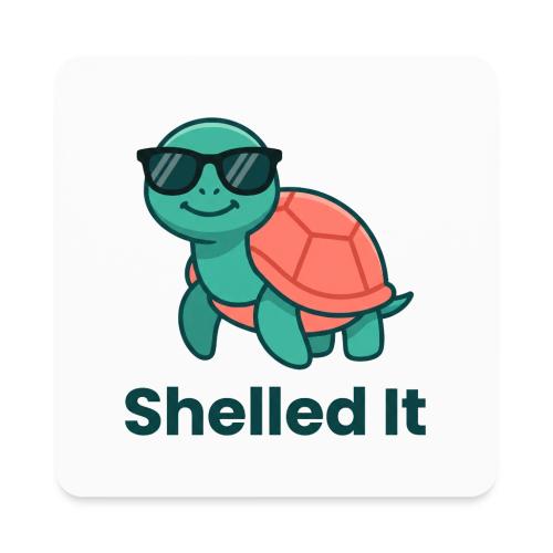 Funny Turtle Sunglasses Shelled It Cute Gift - Square Magnet