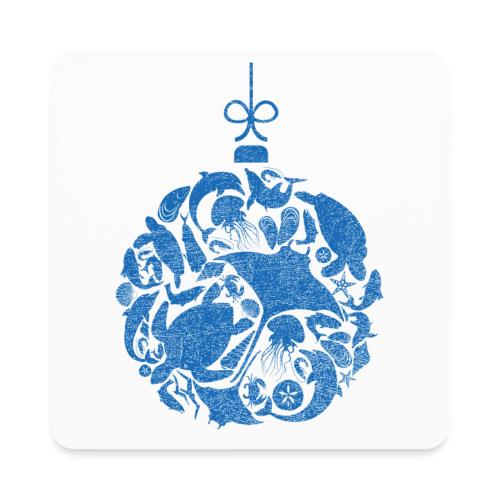 Coastal Christmas Ornament - Square Magnet
