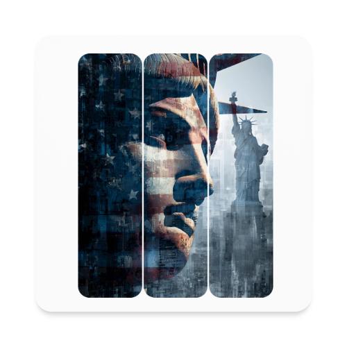 USA: Liberty in Three Visions - Square Magnet