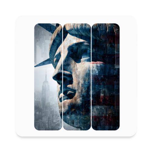 USA: Urban Liberty Triptych - Square Magnet