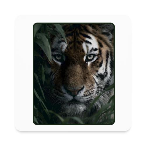 Tiger Jungle Eyes Wildlife Design - Square Magnet