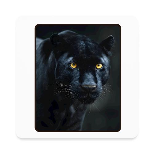 Black Panther Glowing Eyes Design - Square Magnet