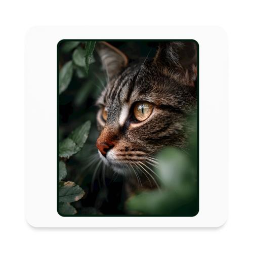 Tabby Cat Jungle Eyes Design - Square Magnet