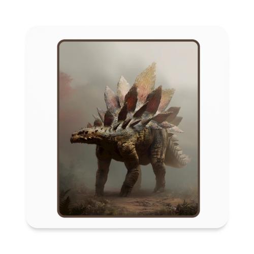 Stegosaurus Misty Forest Design - Square Magnet