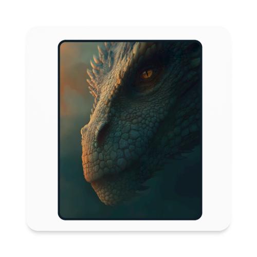 Golden Eye Dragon Close-Up Design - Square Magnet