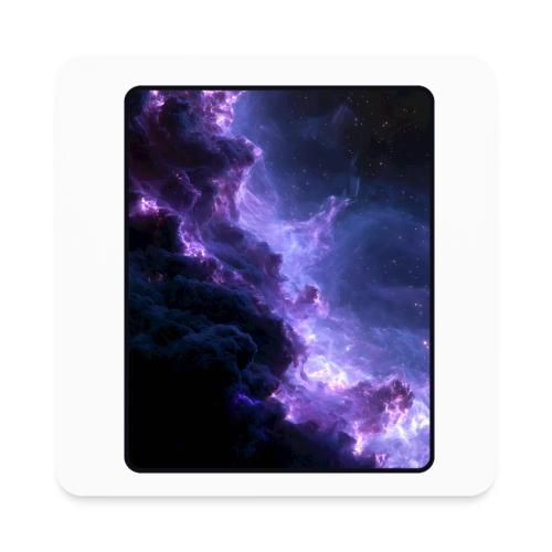 Purple Nebula Space Design - Square Magnet