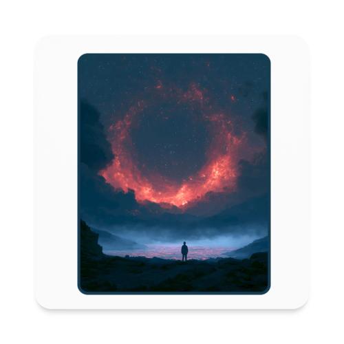 Supernova Reflection Space Scene - Square Magnet