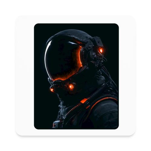 Futuristic Astronaut Helmet - Square Magnet
