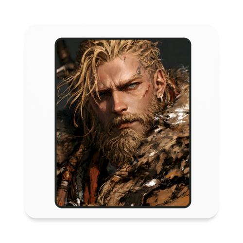 Battle-Scarred Viking Warrior - Square Magnet