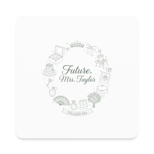 Future Mrs Minimalist Bridal Line Art - Square Magnet