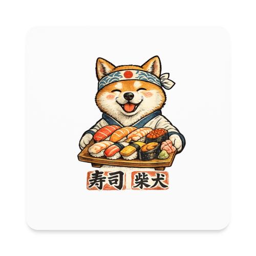 Funny Shiba Inu Sushi Kawaii Dog Tee - Square Magnet