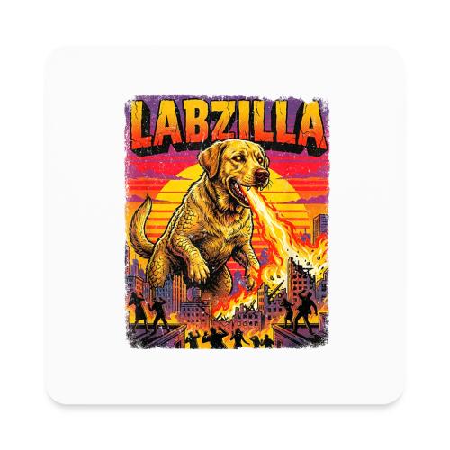 Labzilla Giant Yellow Labrador Monster Tee - Square Magnet