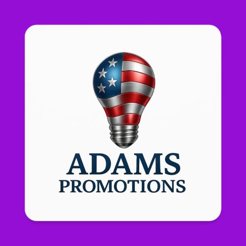 Adams promotions American flag metallic light bulb - Square Magnet