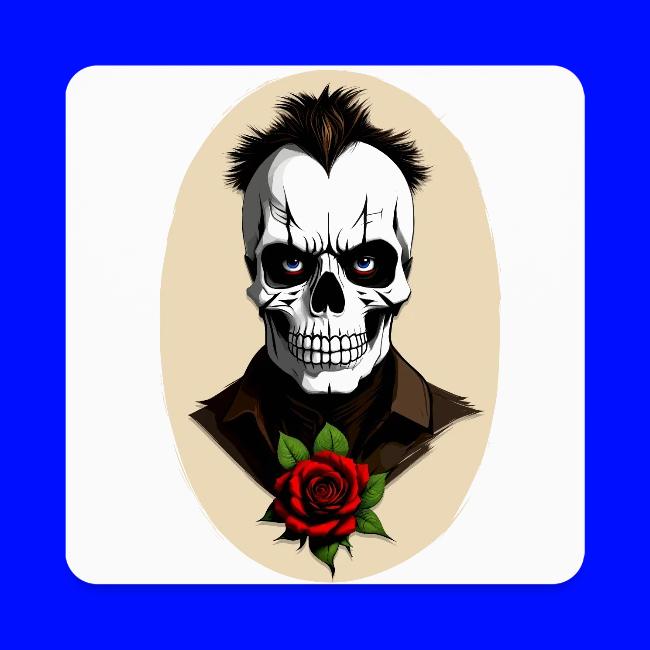 Skull with rose