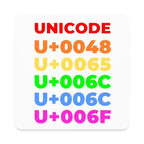 Hello, in unicode - Square Magnet