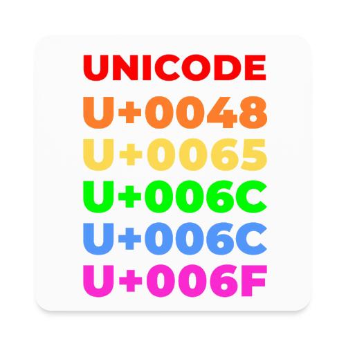 Hello, in unicode - Square Magnet