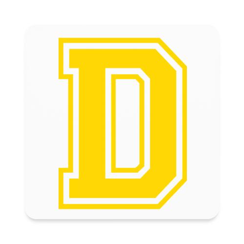Letter D – Capital Athletic Alphabet Monogram - Square Magnet