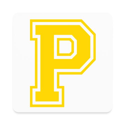 Letter P – Capital Athletic Alphabet Monogram - Square Magnet