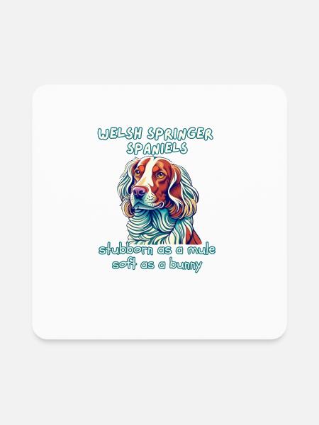 Welsh Springer Spaniel lover and owner - Square Magnet - white - Front