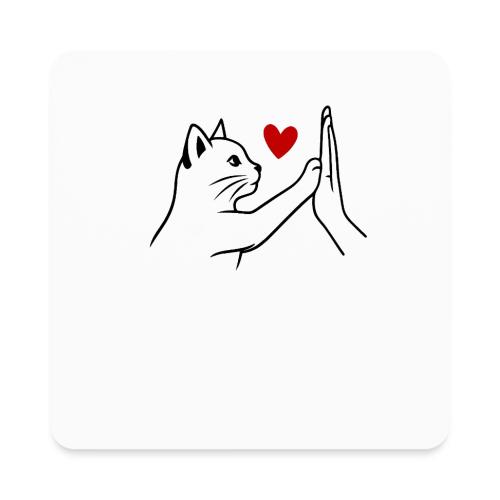 Cat Lover High-Five T-Shirt - Square Magnet